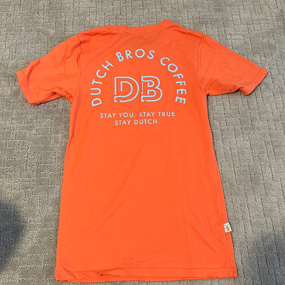 Dutch Bros Women’s tee shirt x small orange